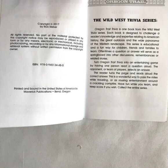 Oregon Trail Trivia pb book by Rick Steber Wild West Trivia Series 192 pgs - Picture 7 of 8